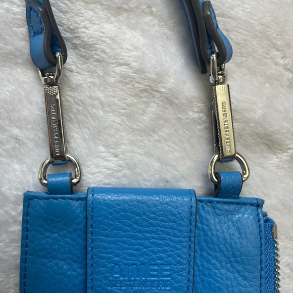 Aimee Kestenberg Leather Phone Crossbody Bag Bright Blue - Picture 9 of 15